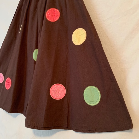 Gymboree Girls Circle Patch Embroidered Dot Skirt Size 12 - Picture 4 of 7